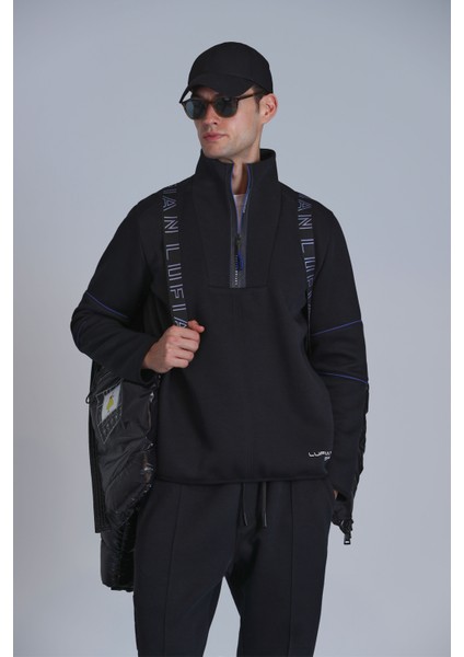 Art Erkek Sweatshirt Siyah