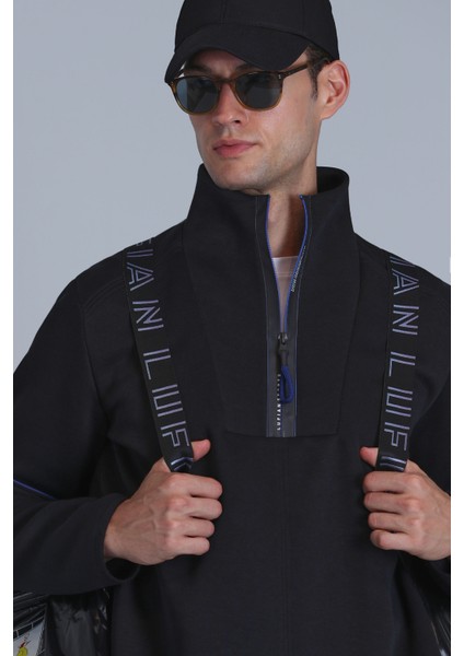 Art Erkek Sweatshirt Siyah