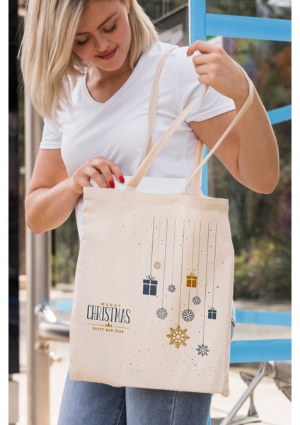 Baskılı Ham Bez Çanta