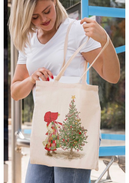 Baskılı Ham Bez Çanta