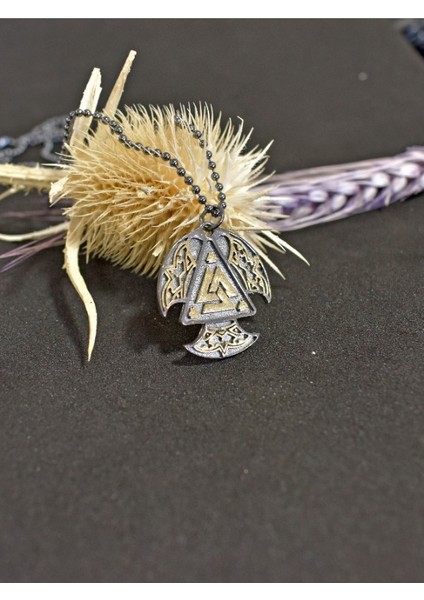 Antik Germen Valknut Erkek Gümüş Kolye modelleri