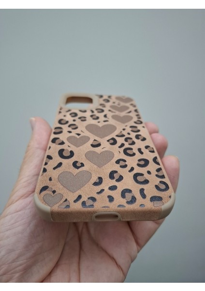 iPhone 13 iPhone 14 Kılıf Leopar Kalpli Ayıcıklı Hello Kitty Minnie Mouse Deri Görünümlü Süet Kılıf