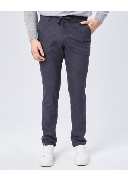 Lacivert Dokuma Jogging Fit Casual Erkek Pantolon