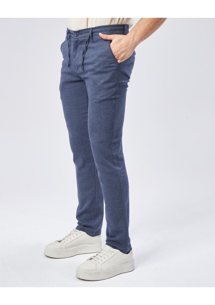 Daddies Cool With Epic Indigo Dokuma Jogging Fit Casual Erkek Pantolon