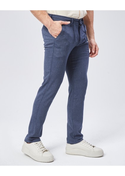 Daddies Cool With Epic Indigo Dokuma Jogging Fit Casual Erkek Pantolon