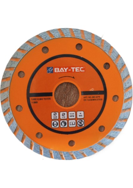Baytec Turbo Elmas Testere Kesici Disk 115 mm