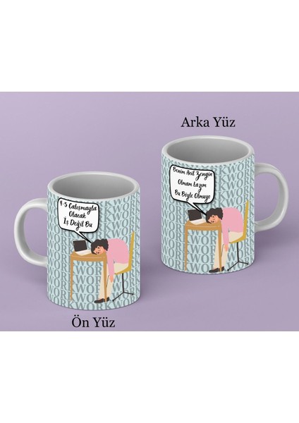 Karikatür Kişiye Özel Hediyelik Porselen Kupa Bardak