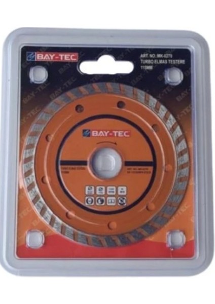 Baytec Turbo Elmas Testere Kesici Disk 115 mm