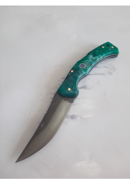 Epoksi Kabzeli N690 Sırttan Kilitli Çakı