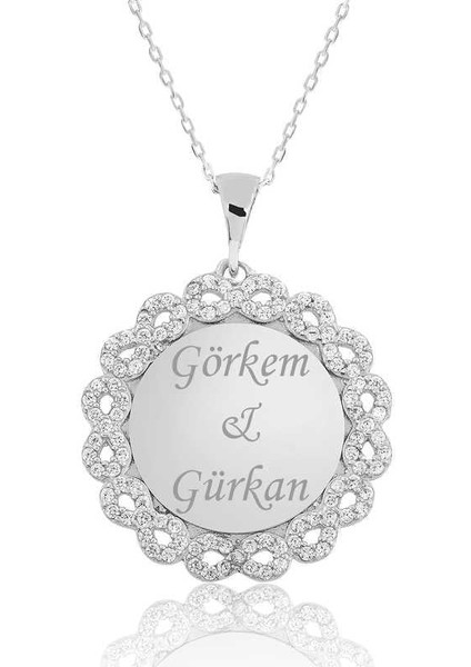 Gümüş Kişiye Özel Sonsuzluk Isimli Kolye