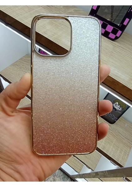 iPhone 15 Pro Max Taşlı Kapak Içi Karbon Hologramlı Darbe Korumalı Kılıf