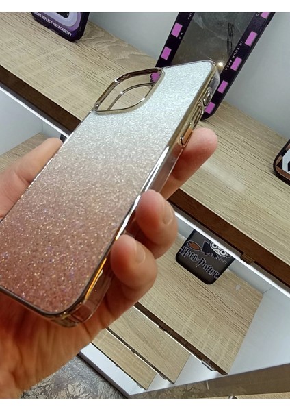 iPhone 15 Pro Max Taşlı Kapak Içi Karbon Hologramlı Darbe Korumalı Kılıf