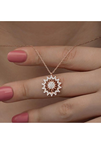 Gümüş Rose Güneş Kadın Kolye fiyatları