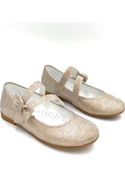 (Ortaç Kids) Termo Kaymaz Taban Cırtlı Ortapedik Kız Çocuk Babet Altın fiyatları