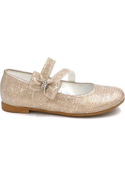 (Ortaç Kids) Termo Kaymaz Taban Cırtlı Ortapedik Kız Çocuk Babet Altın fırsatları