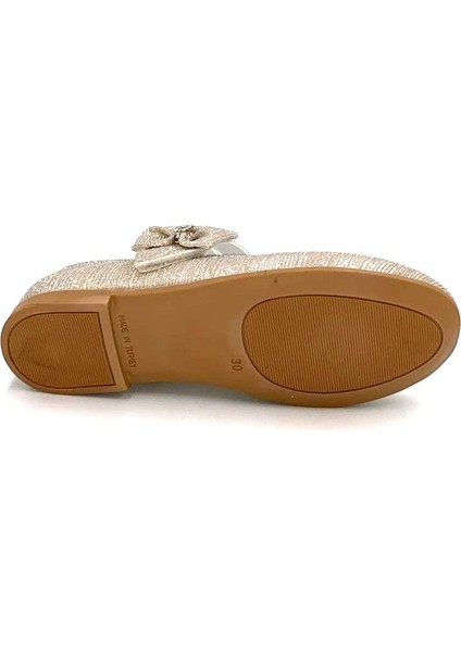 (Ortaç Kids) Termo Kaymaz Taban Cırtlı Ortapedik Kız Çocuk Babet Altın indirimleri