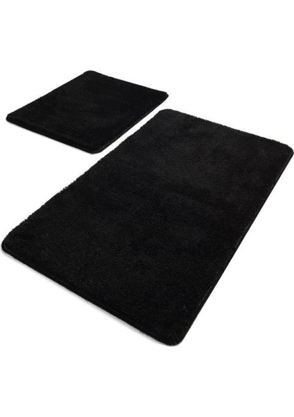 Küçük Boy 2'li Banyo Takımı, Kaymaz Taban, Polyester, Siyah fiyatları
