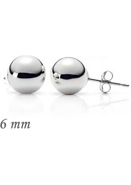 Gümüş Top Küpe - 6 mm fiyatları