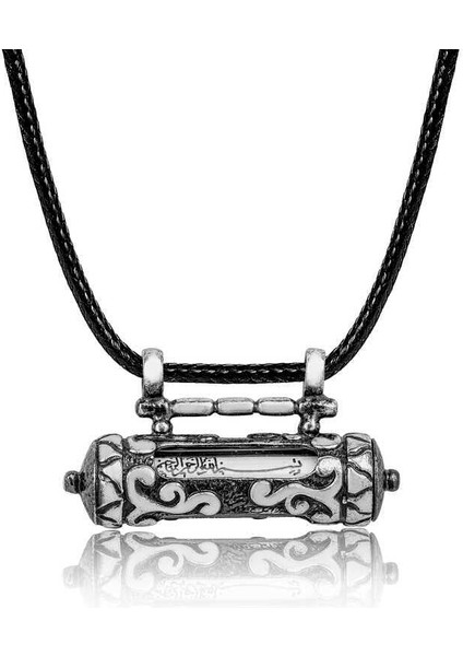 Gümüş Desenli Cevşen Dualı Kolye