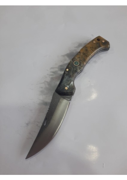 Epoksi Kabzeli N690 Sırttan Kilitli Çakı