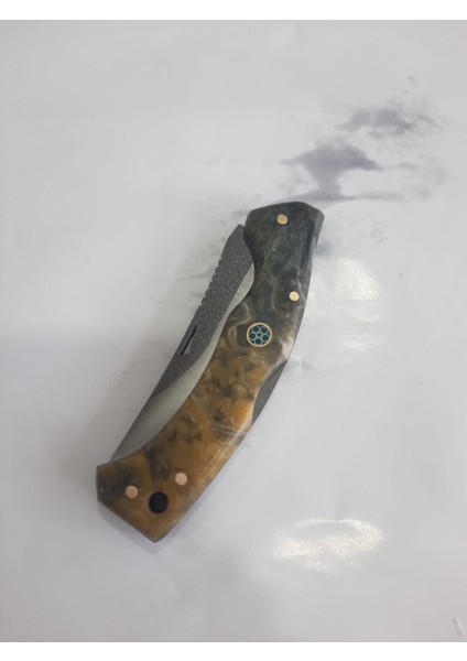 Epoksi Kabzeli N690 Sırttan Kilitli Çakı