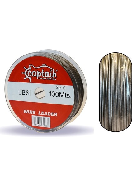 2910 Çelik Tel 100MT 80LBS Steel Wire Leader
