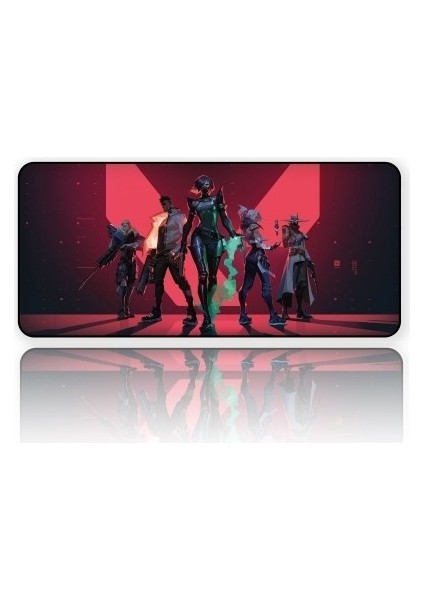 Kasırga Valorant 6 Oyuncu Mouse Pad 70X30 cm Kaymaz Dikişli