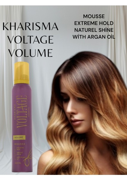 Voltage Saç Köpüğü 200 Ml - Kaşmir Hacmi Ve Restorasyon (Argan Yağı)