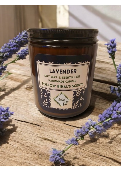 Soya Wax Lavanta Kokulu Doğal Mum 250ml 450gr