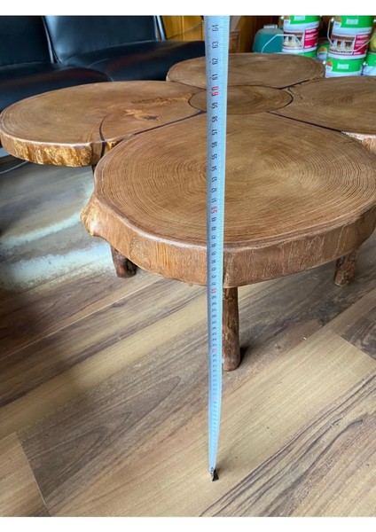 Kestane Ağacı Orta Sehpa, Doğal Ağaç Orta Sehpa, Epoksi Dolgulu Ağaç Sehpa(Boy:45cm, Çapraz En:1m)