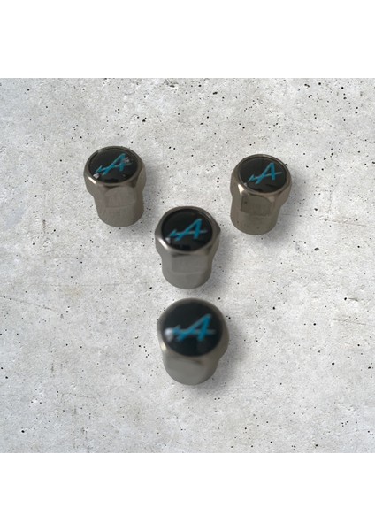 Esprit Alpıne Logolu 4 Adet Alüminyum Sibop Kapak (Gümüş)