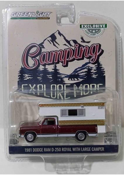 1:64 1981 Dodge Ram D250 Royal With Large Camper