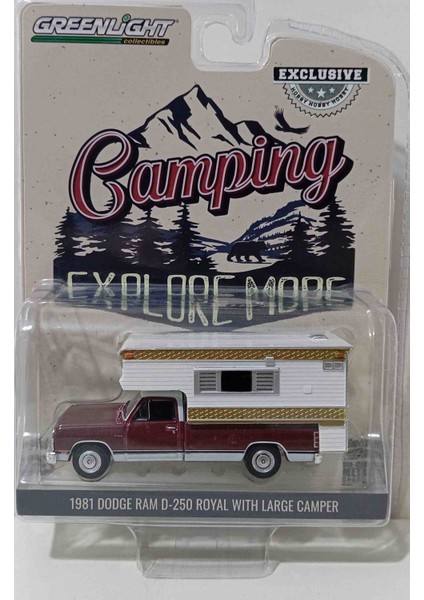 1:64 1981 Dodge Ram D250 Royal With Large Camper