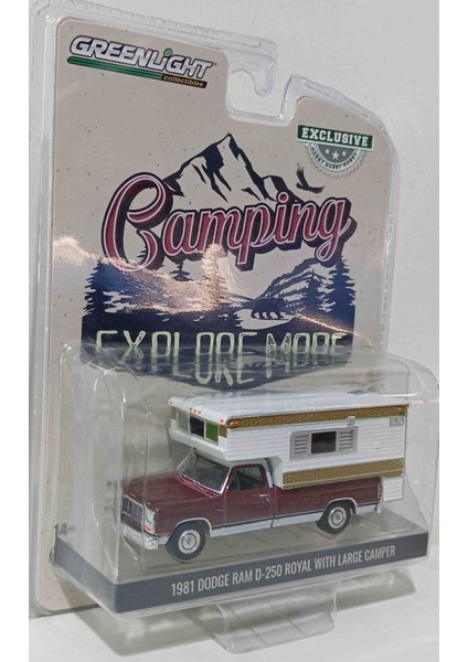 1:64 1981 Dodge Ram D250 Royal With Large Camper