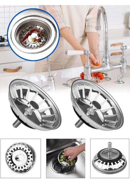 Çöpmak Paslanmaz Çelik Sifon Süzgeci 8 cm Lavabo Evye Süzgeci Lavabo Gider Süzgeci fırsatları