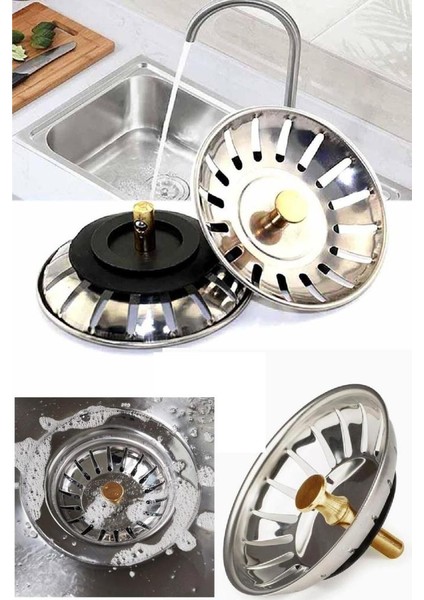Çöpmak Paslanmaz Çelik Sifon Süzgeci 8 cm Lavabo Evye Süzgeci Lavabo Gider Süzgeci indirimleri