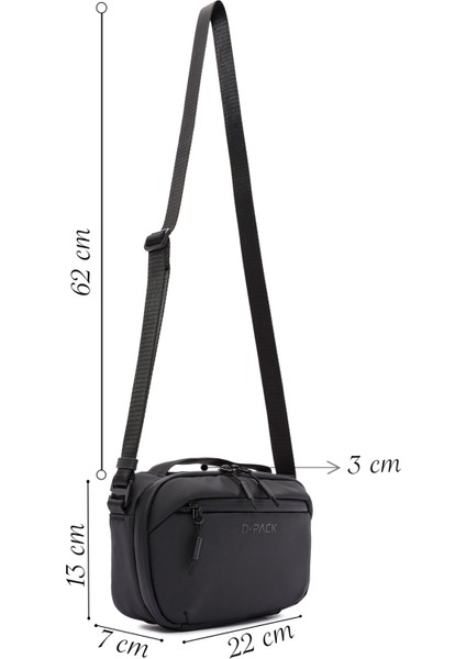 D-Pack Erkek Siyah Kumaş Çapraz Çanta 24WBD30066F