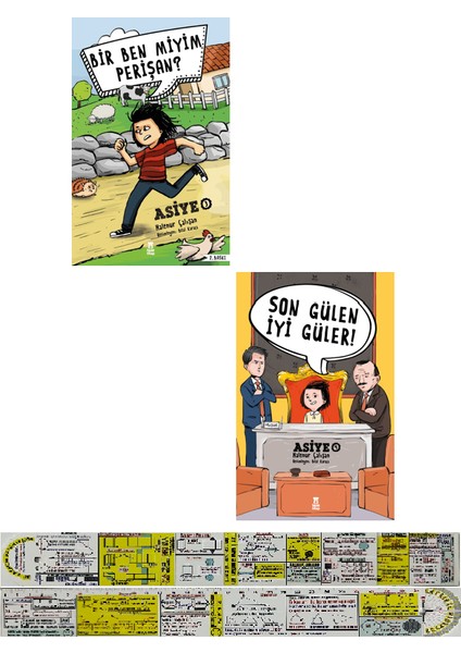 Asiye 3. ve 4. Kitaplar Set / Bir Ben Miyim Perişan + Son Gülen Iyi Güler + Mat. Öğreten Cetvel