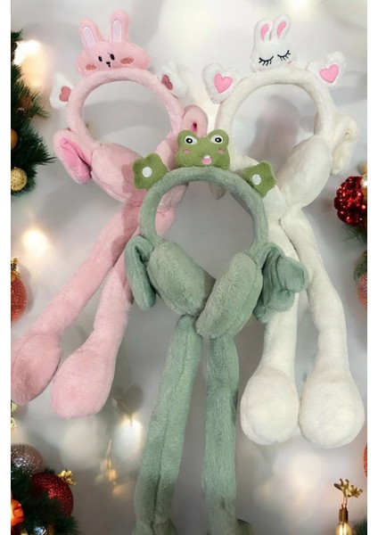 Esli Peluş Hareketli Çizgi Karakterli Çocuk Kulaklık