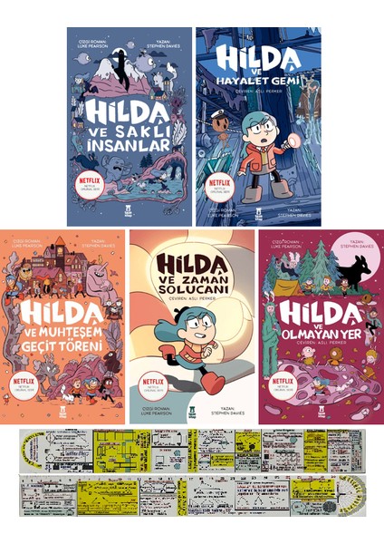 Hilda Serisi 5'li Çizgi Roman Seti + Mat. Öğreten Cetvel