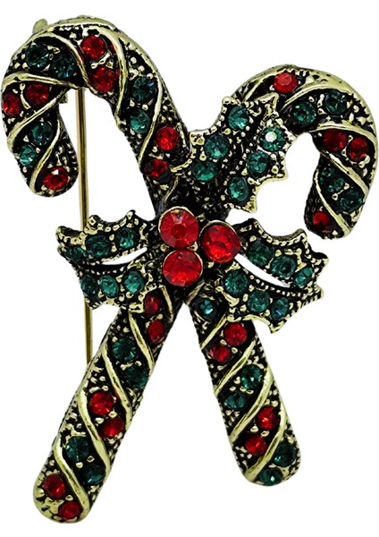 Bb Vintage Yılbaşı Şeker Kamışı Broş modelleri