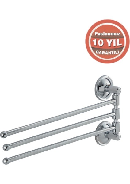 Paslanmaz Pirinç Bella Mimoza Üçlü Döner Havluluk modelleri