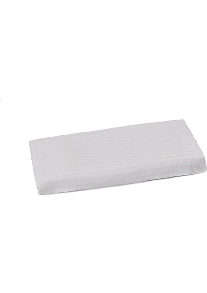 Pamuk 2'li Beyaz Zemin Pembe Noktalı Desenli Yastık Kılıfı 50X70