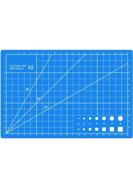 A5 Kesme Matı - Cutting Mat - Kesme Altlığı - Kesim Tablası - 22*15CM - Mavi