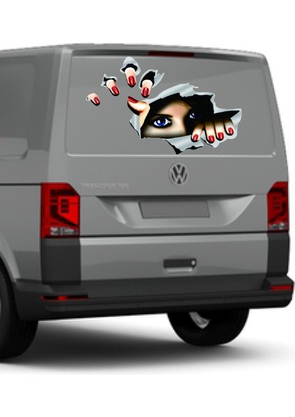 Bagajdan Bakan Esrarengiz Gözler Sticker Araba Oto Motosiklet Karavan Sticker 00295