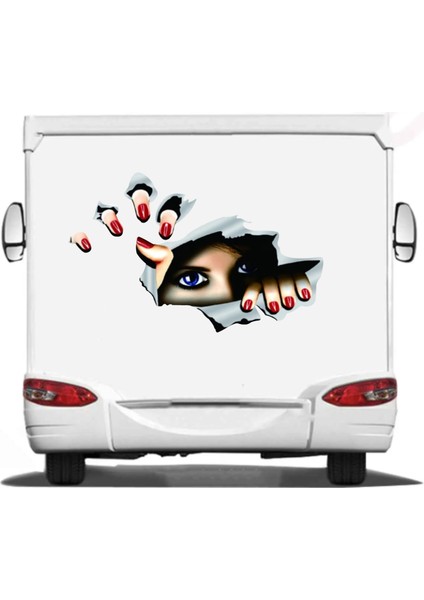 Bagajdan Bakan Esrarengiz Gözler Sticker Araba Oto Motosiklet Karavan Sticker 00295 fırsatları
