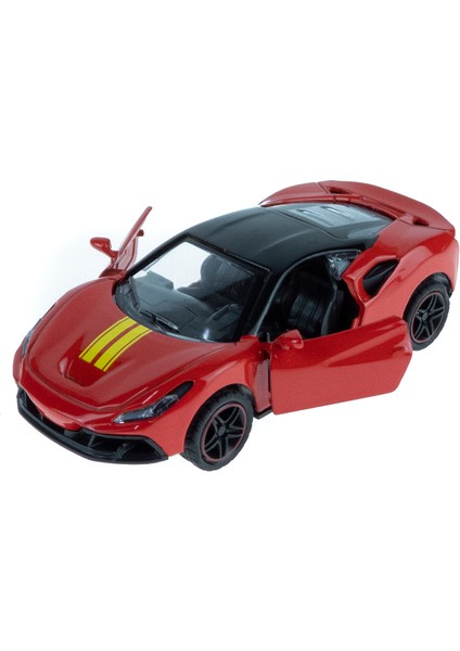 Oyuncak Metal Çek Bırak Süper Sport Araba Kırmızı 11 cm