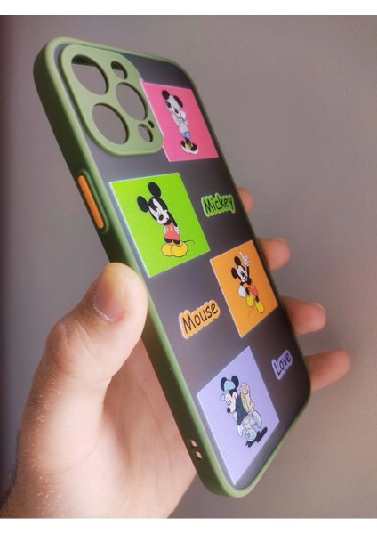 iPhone 12 Pro Max Uyumlu Mickey Mouse Tasarım Hux Kılıf