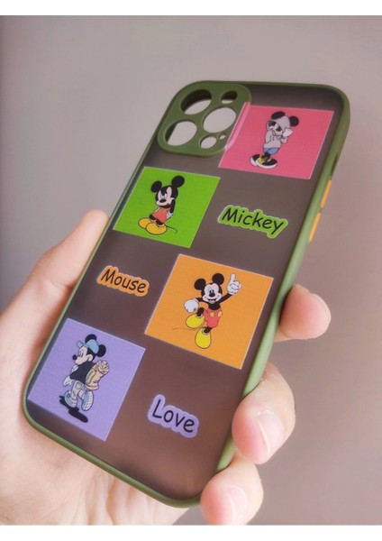 iPhone 12 Pro Max Uyumlu Mickey Mouse Tasarım Hux Kılıf