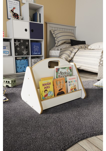 Montessori Mdf Çocuk Kitaplığı